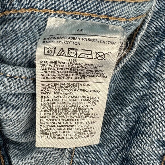 Old Navy Womens Denim Jacket Medium Wash Cotton Relaxed Fit Size M - Picture 6 of 8